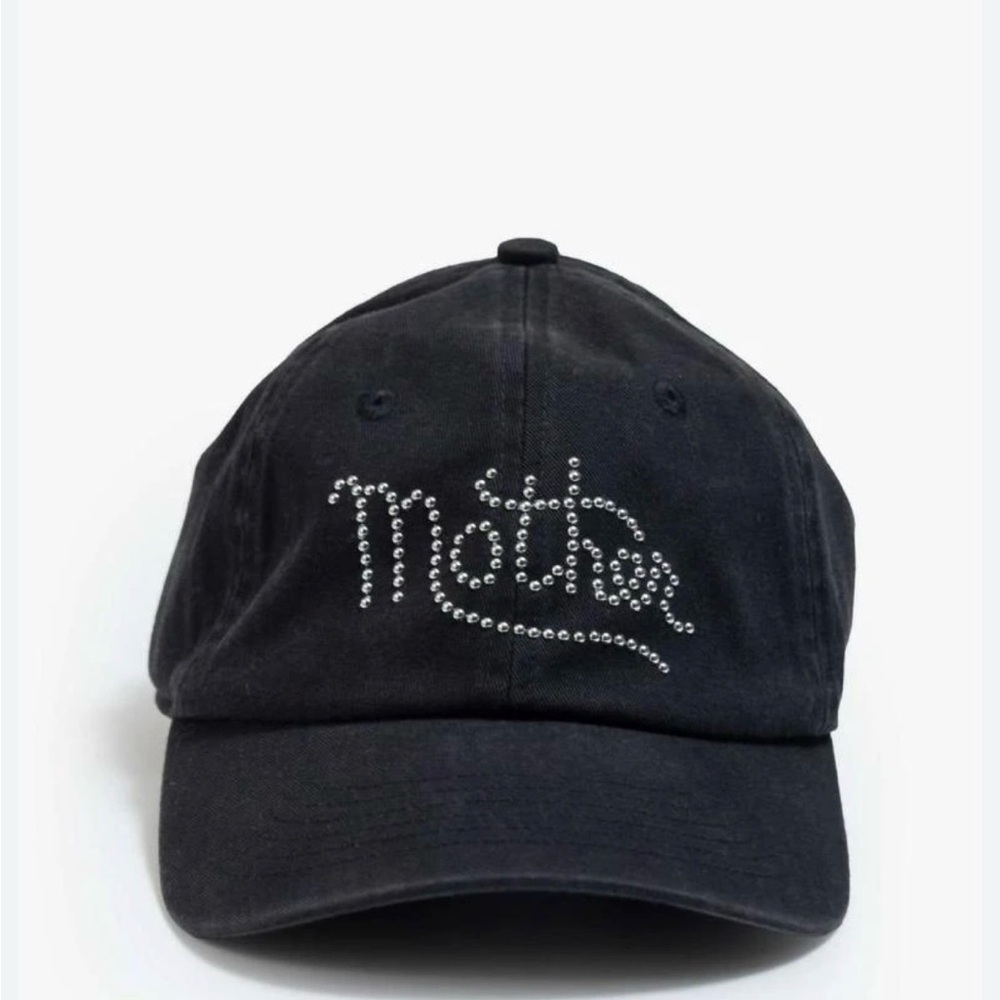 Black Crystal-Embellished 'Mother' Baseball Cap